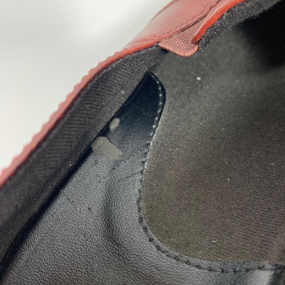 Clarks Women Red Leather Slip-On Loafers Clogs Comfortable Non-Slip Shoes SZ 6.5 - Picture 8 of 8